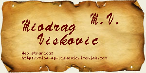 Miodrag Višković vizit kartica